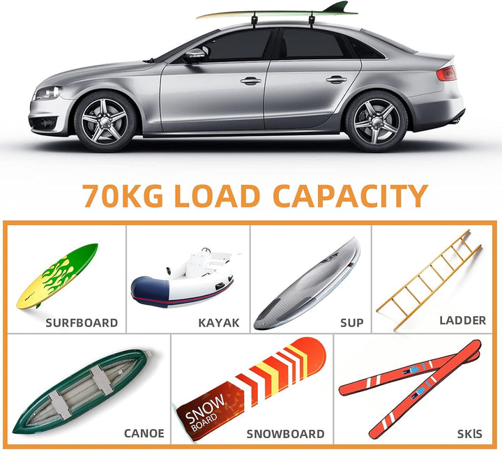 Weiche Gepäckträger Dachgepäckträger - Universal Auto Gepäckträger Pad für Kajak Surfboard Kanu Snow