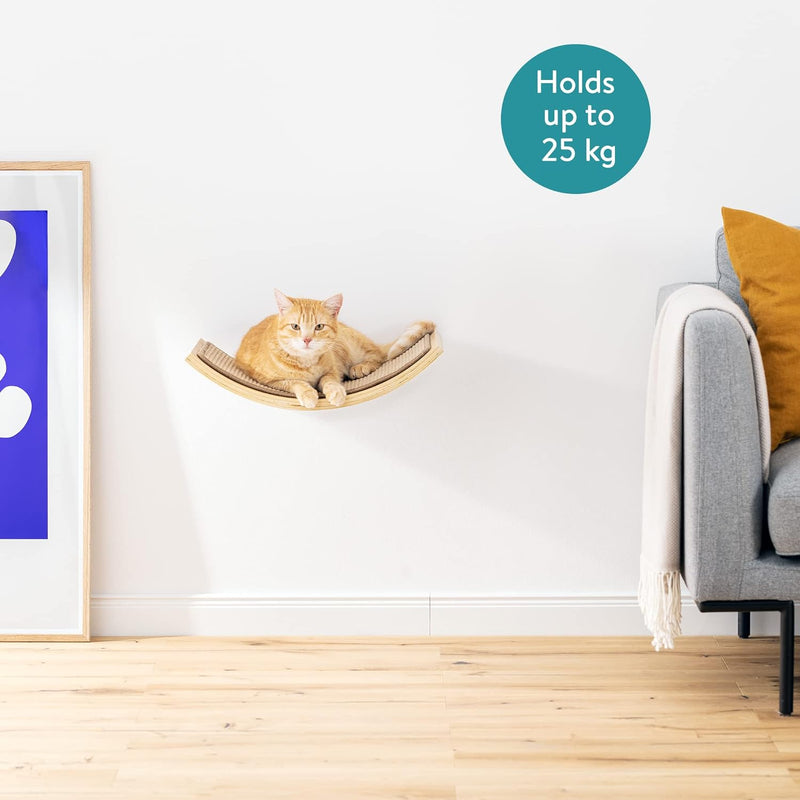 Navaris Katzenwandliege für Katzen - 50x35x10,5 cm Katzenbett Liegeplatz für Wand - Katzenliege Katz