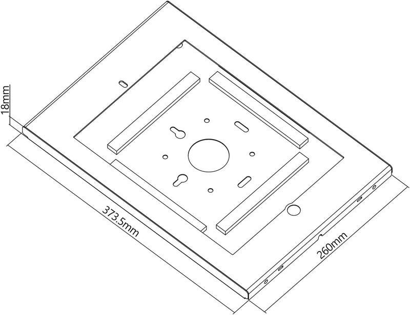 Maclean MC-907 Tablet Wandhalterung mit Diebstalschutz Universal-Halterung Kompatibel mit 12.9" iPad