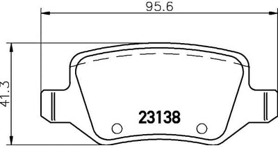 HELLA PAGID 8DB 355 018-531 Bremsbelagsatz - T5130 - Dicke/Stärke: 14.6mm - Bremssystem: Lucas - nic