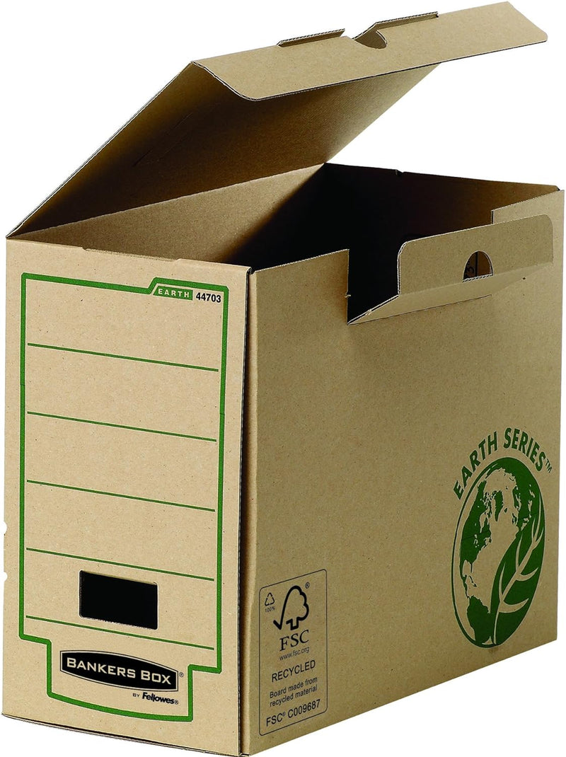 Bankers Box Earth Series Archivschachtel (A4, 150mm, 100% recycled) 20 Stück braun A4 150 mm, A4 150