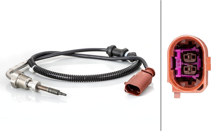 HELLA 6PT 014 494-881 Sensor, Abgastemperatur - 2-polig - geschraubt - Kabel: 550mm