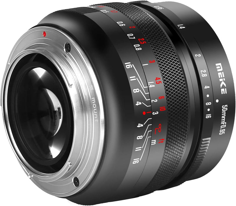 Meike 50mm f0,95 grosse Blende manueller Fokus-Objektiv, kompatibel mit Panasonic Lumix M43 MFT Moun