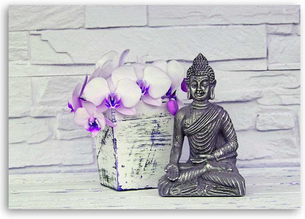 Leinwandbild XXL Zen Wandbild Kunst Orchidee Weiss 120x80 cm M14697 120x80 cm, M14697 120x80 cm