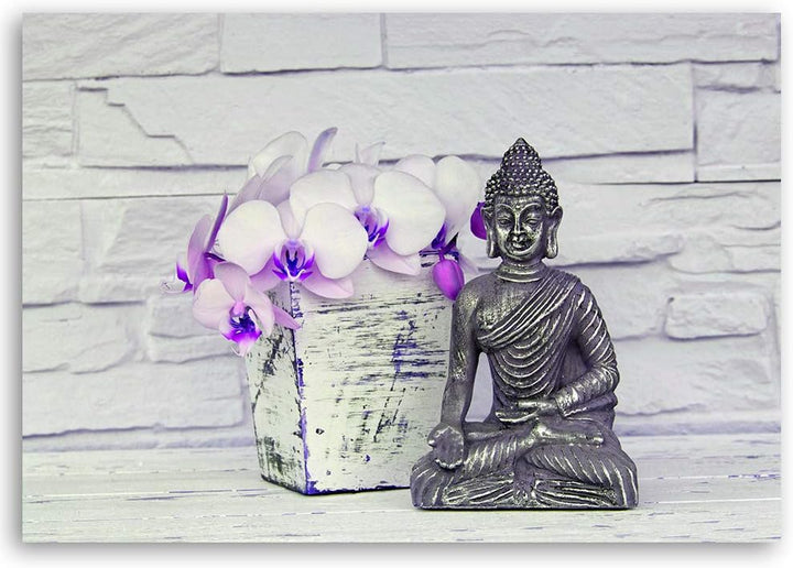 Leinwandbild XXL Zen Wandbild Kunst Orchidee Weiss 120x80 cm M14697 120x80 cm, M14697 120x80 cm