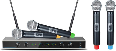 E-Lektron IU-4011 digital UHF Funkmikrofon System 4x Hand-Mikrofon drahtlos Set …