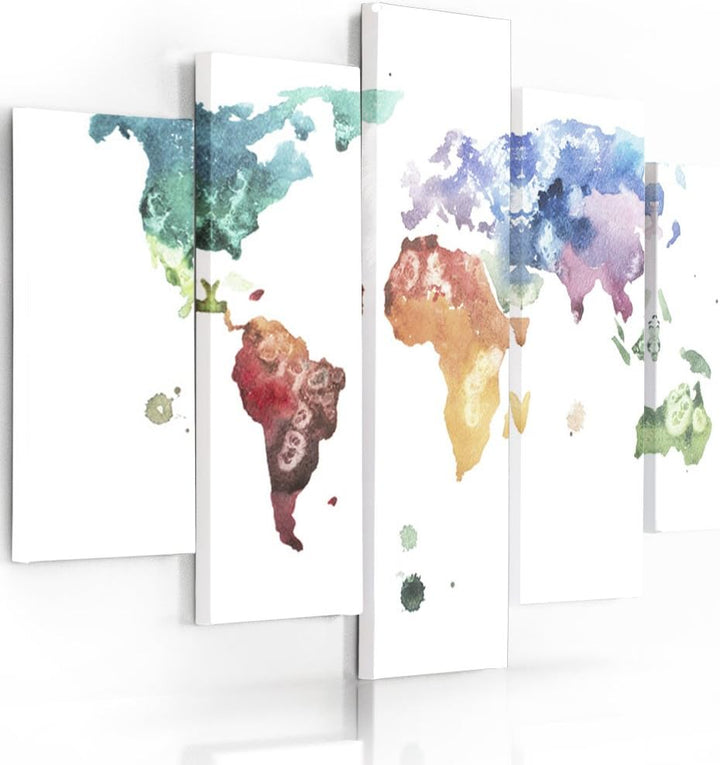 Feeby Frames, Leinwandbild Bilder Wand Bild - 5 Teile - Wandbilder Kunstdruck 200x100 cm, Typ A