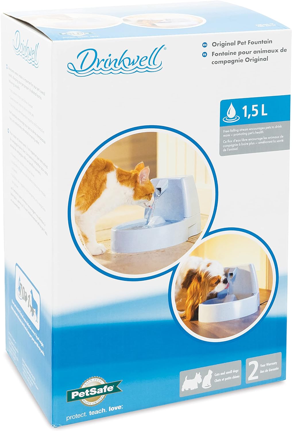 PetSafe Wave C6066510 Fountain Drinkwell Original, 1.5 L Haustier-Springbrunnen, Haustier-Springbrun