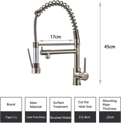 Fapully Küchenarmatur Küche Wasserhahn Armatur Spültischarmatur Badarmatur Einhebelmischer Geschirrb