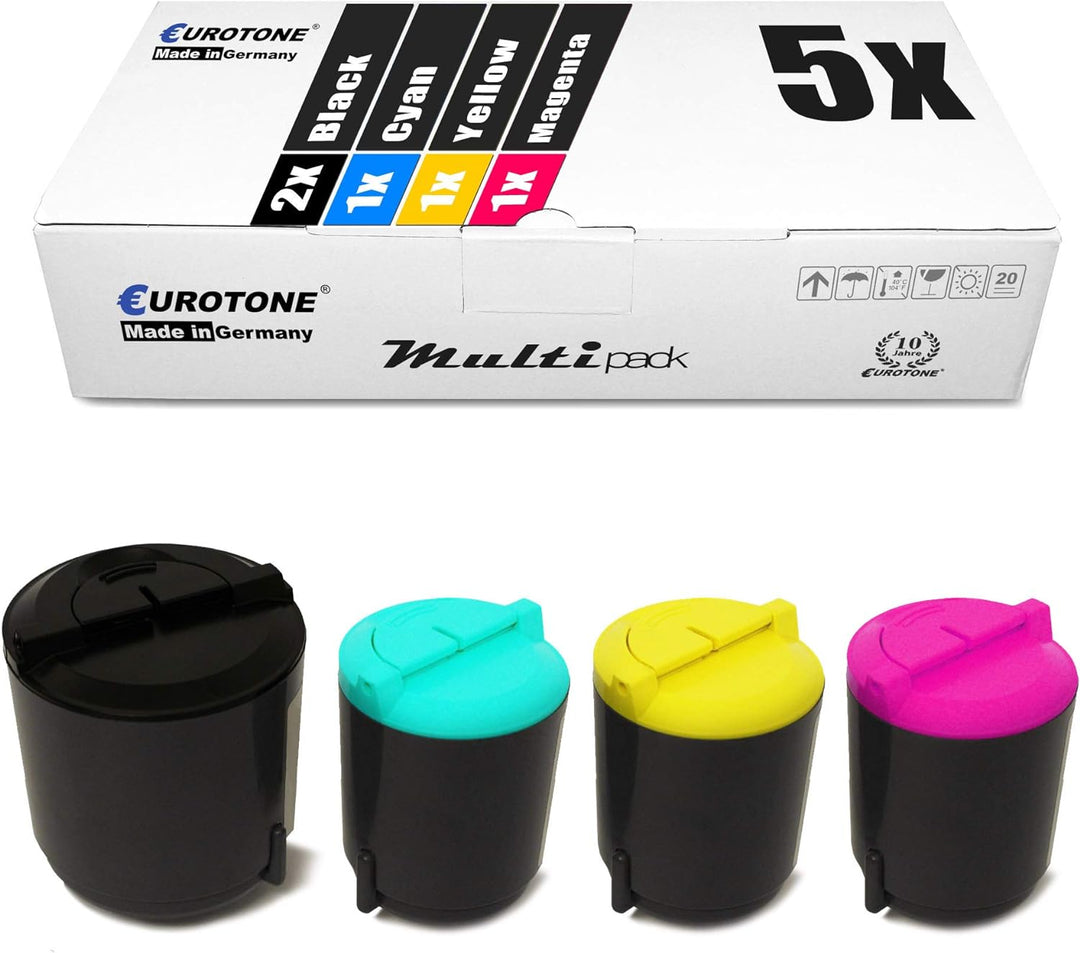 5X Müller Printware Toner für Samsung CLP 300 NG N ersetzt CLP-300A Schwarz Blau Rot Gelb Set aus 5,
