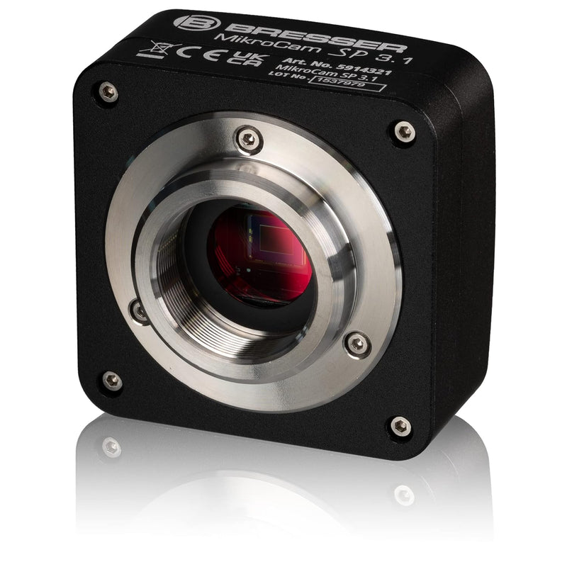Bresser MikroCam Mikroskopkamera SP mit modernem CMOS-Sensor, 3.1MP, USB 2.0 und umfangreicher, prof