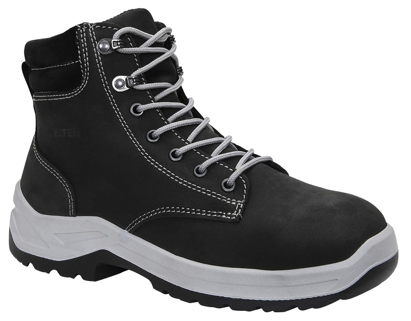 ELTEN Sicherheitsschuhe LILLY black Mid ESD S3, Damen, Lederschuh, robust, leicht, Schwarz, Stahlkap