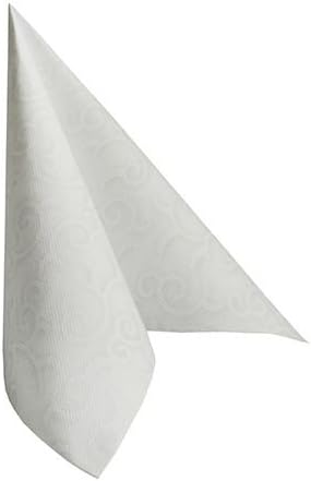 250 Servietten "ROYAL Collection" 1/4-Falz 40 cm x 40 cm weiss "Casali" 84876 Papstar Premium stoffä