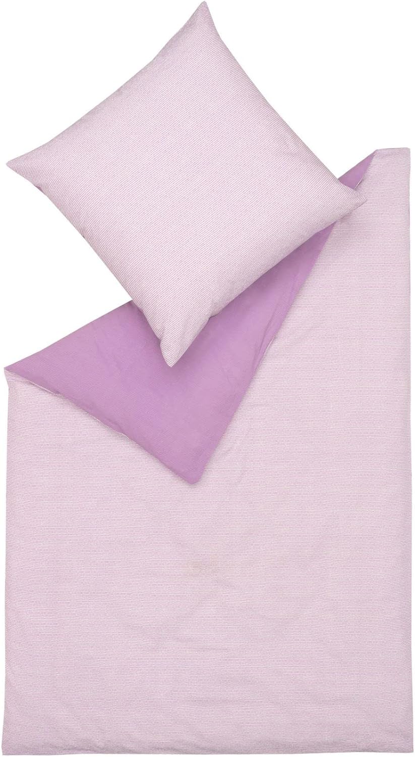 ESPRIT Seersucker-Bettwäsche-Set Lilac 155/220, Lilac 155/220