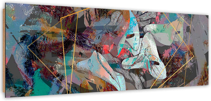 Feeby Deco Panel Pflanzenmotiv Bild Kunstdruck modern Stilvoll mehrfarbig 120x40 cm Deco panel 120x4