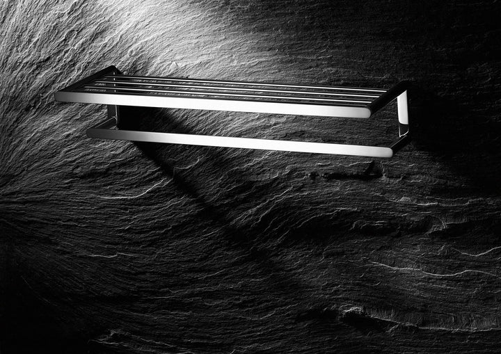 KEUCO Handtuch-Ablage aus Metall, Hochglanz-verchromt, 62 cm lang, für Badezimmer, Ablage für Handtü