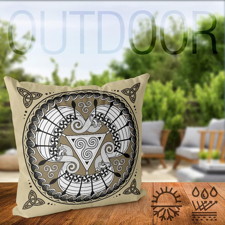 VOID Wikinger Symbol Wappen Schiffe Kissenbezug Kissenhülle Sofakissen Kissen Deko Outdoor-Kissen De