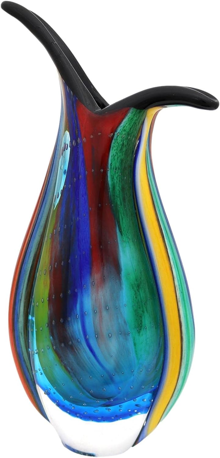 Glasvase Glas Vase im Italien Murano antik Stil Höhe 30cm 2kg schwere Tischvase