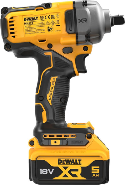 Dewalt XR Akku-Schlagschrauber DCF892P2T (18V, ½ Zoll Aussenvierkant-Aufnahme mit Kugelrastung, 813