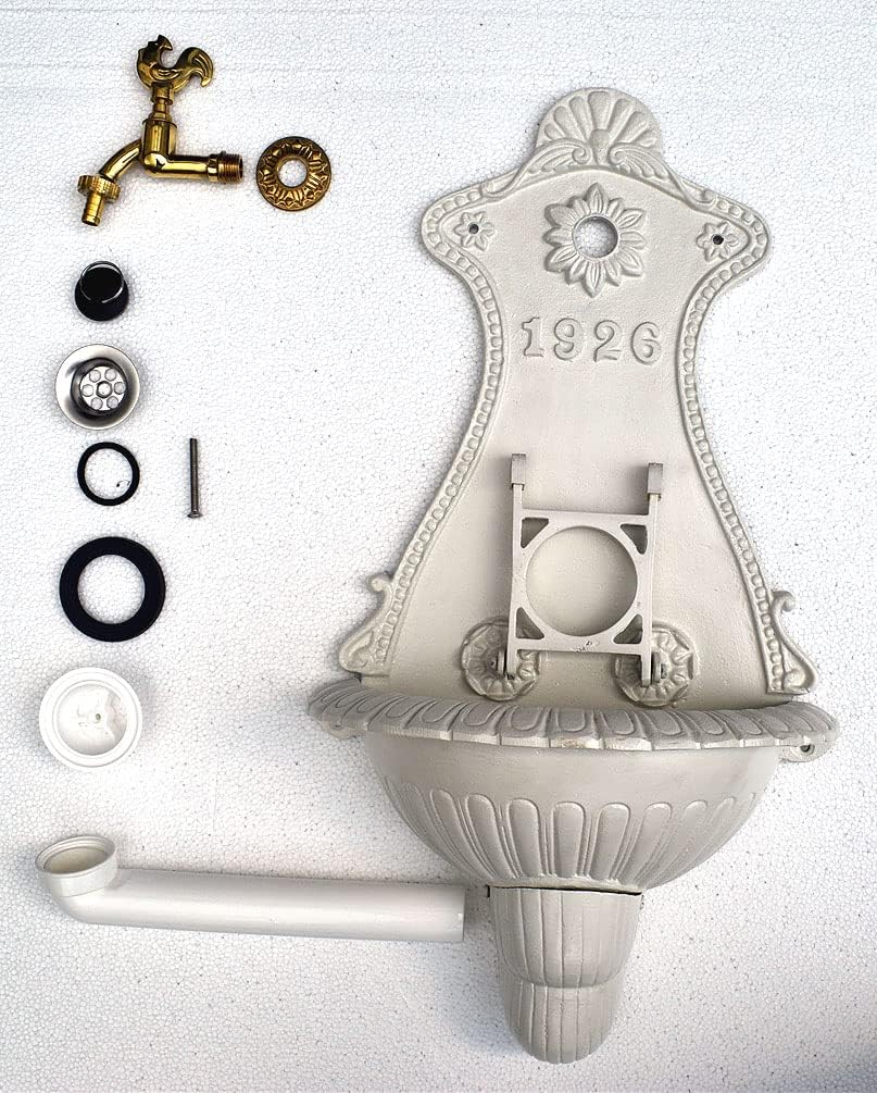 Wandbrunnen Graf von Gerlitzen Blumenampel Alu Pflanzschale Garten Deko Blumentopf Blumenkasten Wand