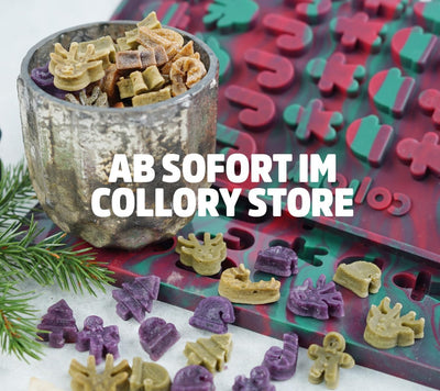 Collory Medium Weihnachten (ca. 2,5 cm) Silikon Leckerli Backmatte, Hundekekse DIY, Schokoladenform,