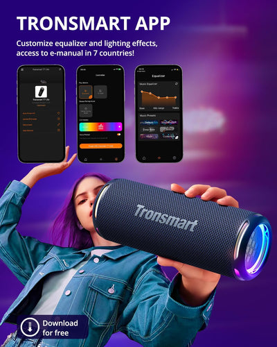 Tronsmart T7Lite Bluetooth Lautsprecher mit Dual Treiber Starkem Bass, IPX7 Wasserdicht, Stereo-Soun