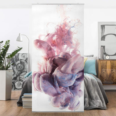 Bilderwelten Raumteiler Abstrakte flüssige Farbverläufe 250x120cm mit transparenter Halterung inkl.