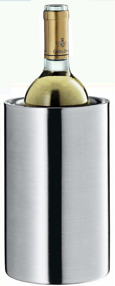 WMF Clever&More Sekt-Weinkühler Edelstahl 19,5 cm, Flaschenkühler doppelwandig, hält länger kühl, Se