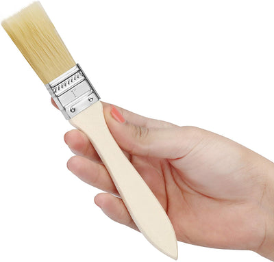 Kurtzy Pinselset (72 STK) - 2,54 cm Profi Malerpinsel mit Holzgriff, Pinsel Set für Farben, Lack, Be