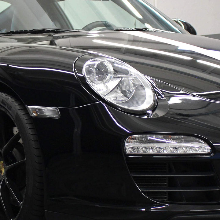 Finest Folia Folie Aufkleber Set Scheinwerfermaske Schwarz Dekor für Front Scheinwerfer Auto Kfz Zub