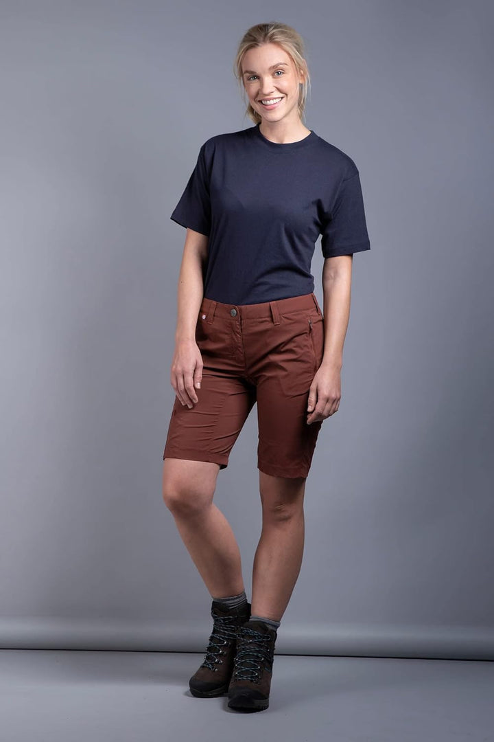 Tatonka W Travel Shorts Rot - Leichte Bequeme Damen Reise und Wander-Shorts, Grösse 42 - Farbe Auber