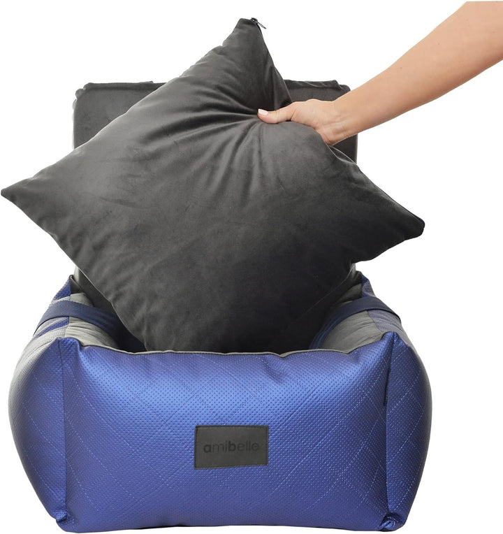 Luxuriös Hunde Auto Sitz | Autositz für Hunde, Rückbank, Vordersitz | Universal Waschbar Hundeautosi