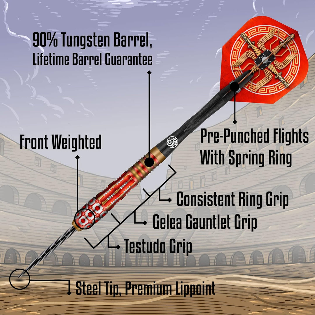 Shot Roman Empire Centurion Steel Tip Dart Set 90% Wolfram Pro Wurfpfeile Steel Tip Set Professional