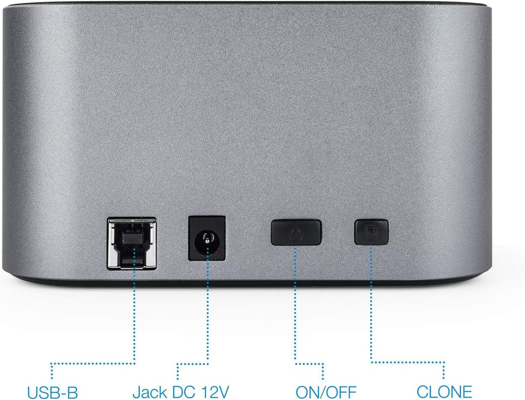 TOOQ TQDS-805G – Dockingstation mit Dual-SATA-Schacht für 2,5-Zoll- und 3,5-Zoll-Laufwerke, USB 3.0