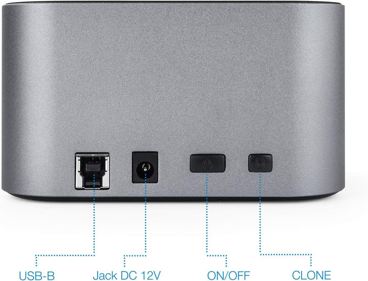 TOOQ TQDS-805G – Dockingstation mit Dual-SATA-Schacht für 2,5-Zoll- und 3,5-Zoll-Laufwerke, USB 3.0