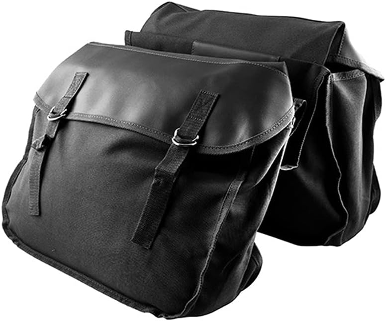 Riloer Universal-Motorrad-Satteltasche, Canvas-Satteltaschen mit grossem Fassungsvermögen Zweiseitig