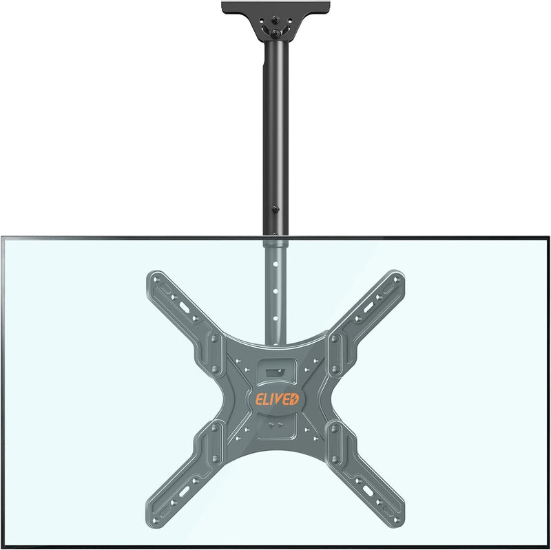 ELIVED TV Deckenhalterung für die meisten 24-65 Zoll Flach & Curved Fernseher bis zu 45KG, max. VESA