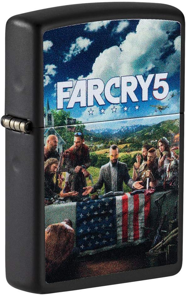 ZIPPO 49244 – Sturmfeuerzeug, Far Cry ® 5, Color Image, Black Matte, nachfüllbar, in hochwertiger Ge