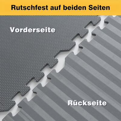 BodenMax Bodenschutzmatte Puzzle RUTSCHFEST OBEN + UNTEN [+100% mehr Schutz] | Sportmatten Unterlegm