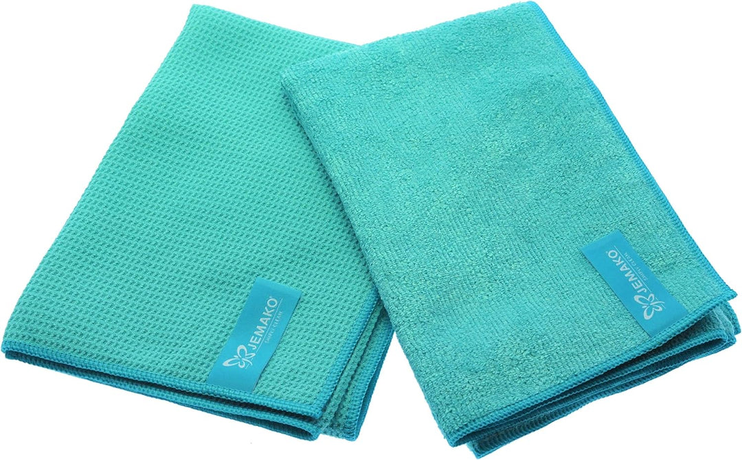 Jemako 2er Set Trockentuch klein 40 x 45 cm + Profituch mittel 40 x 45 cm, Türkis