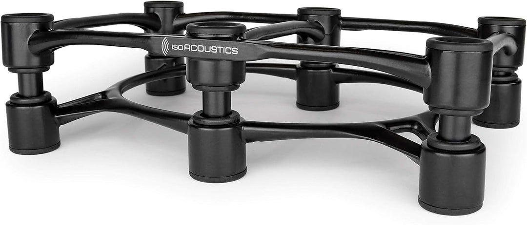 IsoAcoustics Aperta-Serie mit Lautsprecherstativen, schwingungsdämpfend, mit einstellbarer Neigung: