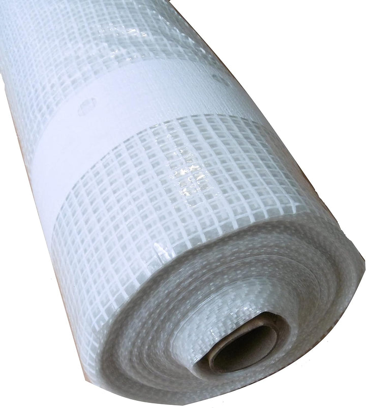EXCOLO Gitterfolie 25m x 3,0m = 75m² transparent weiss Abdeckung Plane als Windschutz Sichtschutz We