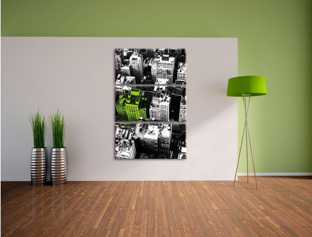 Pixxprint New York City Spezial schwarz/weiss als Leinwandbild/Grösse: 3 Teilig (120x80) cm/Wandbild