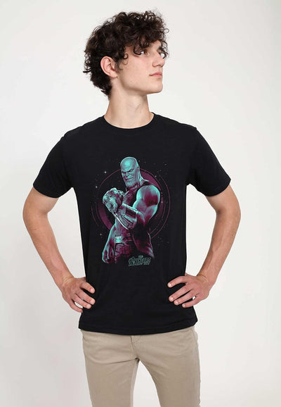 Marvel Unisex Avengers: Infinity War Thanos The Mad Titan Organic Short Sleeve T-shirt L Schwarz, L
