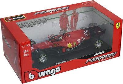 Bburago Maistro B18-16809S 1:18 F1 2021 SF21 Ferrari SAINZ, farblich Sortiert