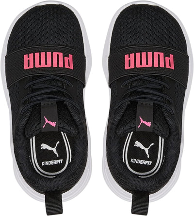 PUMA Unisex Baby Wired Run Ac Inf Sneaker 20 EU Puma Black Sunset Pink, 20 EU Puma Black Sunset Pink