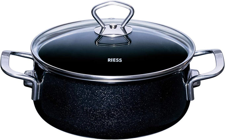 Riess, 0519-009, Starter-Set 4-teilig, Nouvelle - Black Magic EXTRA STARK, Fleischtopf mit Glasdecke