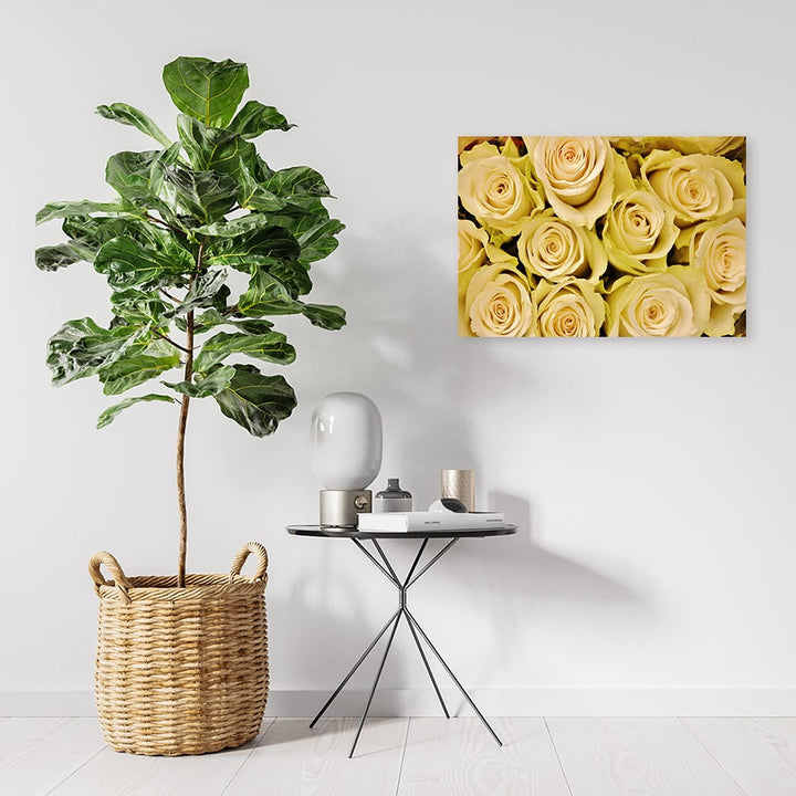 Feeby Vlies Leinwandbild Natura Plants Blumen 80x60 cm Wand Bild Kunstdruck Deko Wohnzimmer Wohnungs