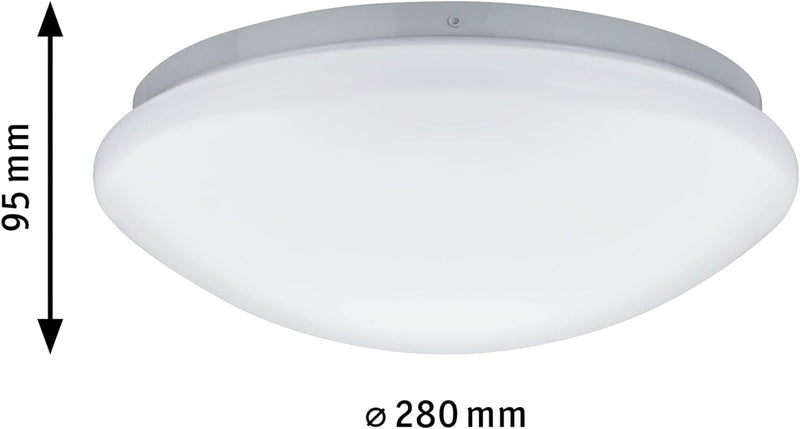 Paulmann 70980 LED Deckenleuchte Leonis rund incl. 1x10 Watt IP44 Badlampe Weiss Wohnzimmerlampe Kun