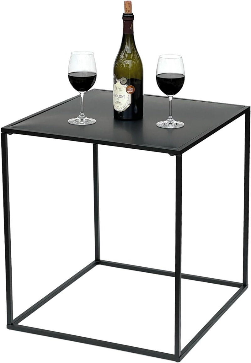 DanDiBo Couchtisch Schwarz Metall Beistelltisch Wohnzimmer 96252 Tisch Beistelltisch Sofatisch Küche